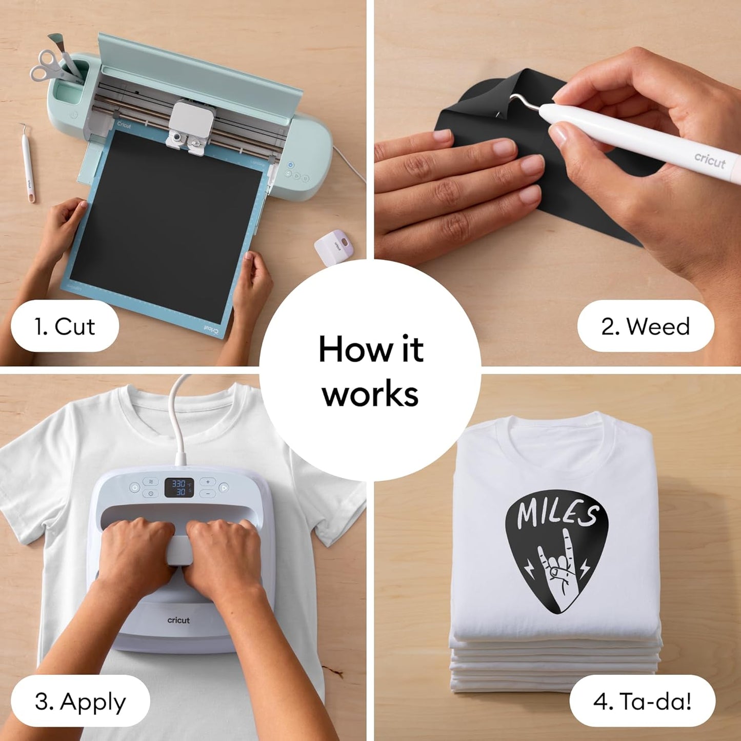 Cricut Value Black Iron-On Vinyl Roll 12×5ft HTV