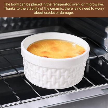BAIFULAI Ceramic Creme Brulee Bowls Set of 6 230ml