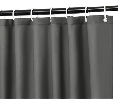 WOLTU Grey Polyester Shower Curtain with Weighted Hem - 120x180 cm