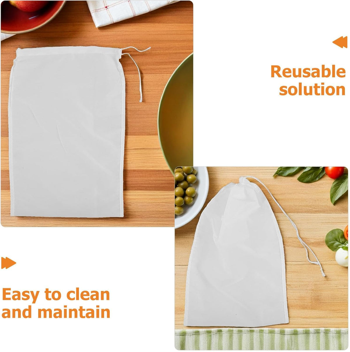 LAPYAPPE Nylon Mesh Juicing Strainer Bags 10 Pack