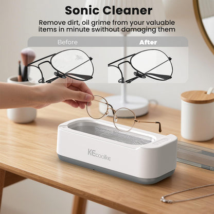KECOOLKE 400ml Ultrasonic Jewelry Cleaner Machine SU-707A
