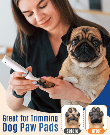Ultra-Quiet Pet Paw Trimmer with Two Blades for Dogs and Cats