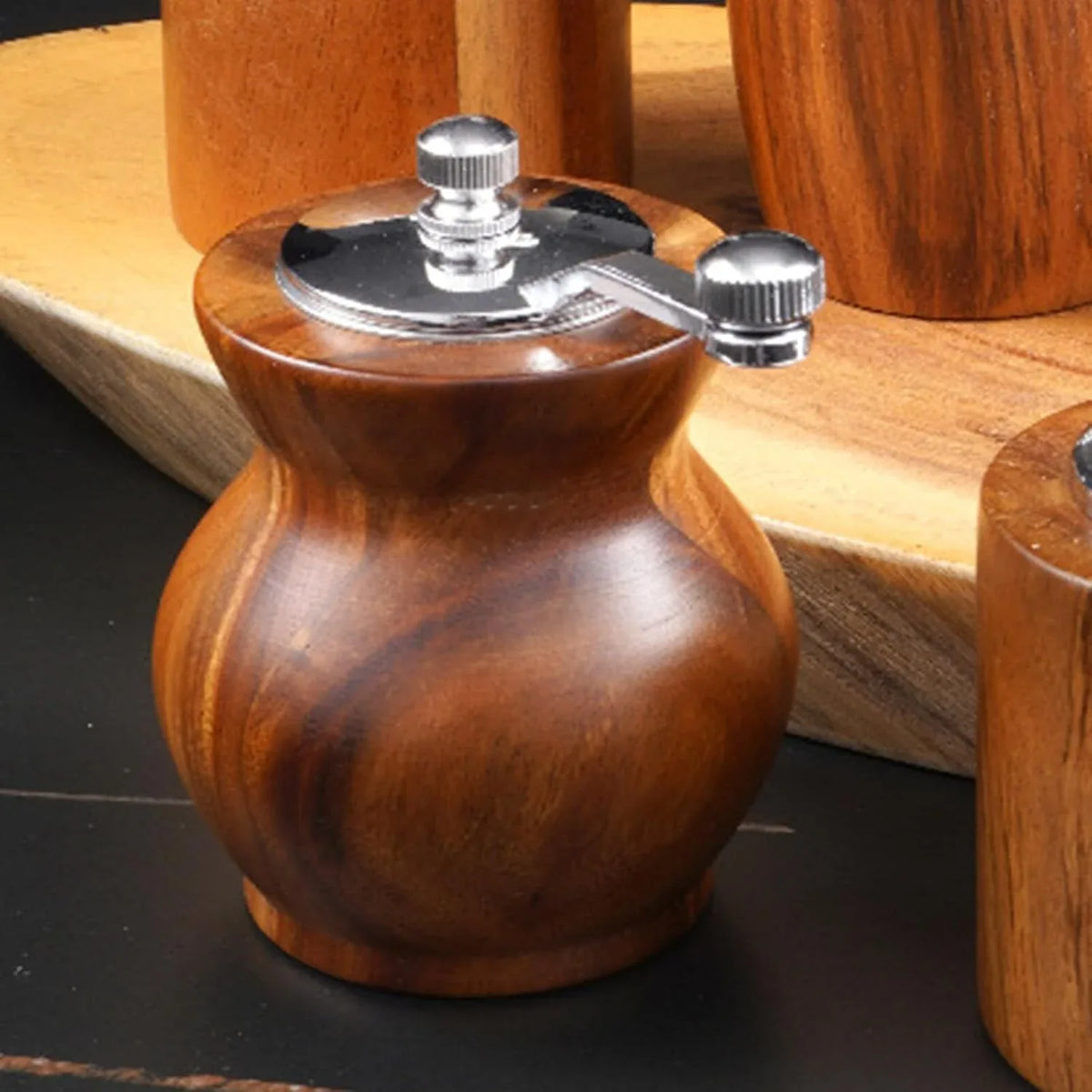 Yuehuamech Wooden Hand Crank Pepper Grinder with Adjustable Coarseness - Gomix Brands Outlet