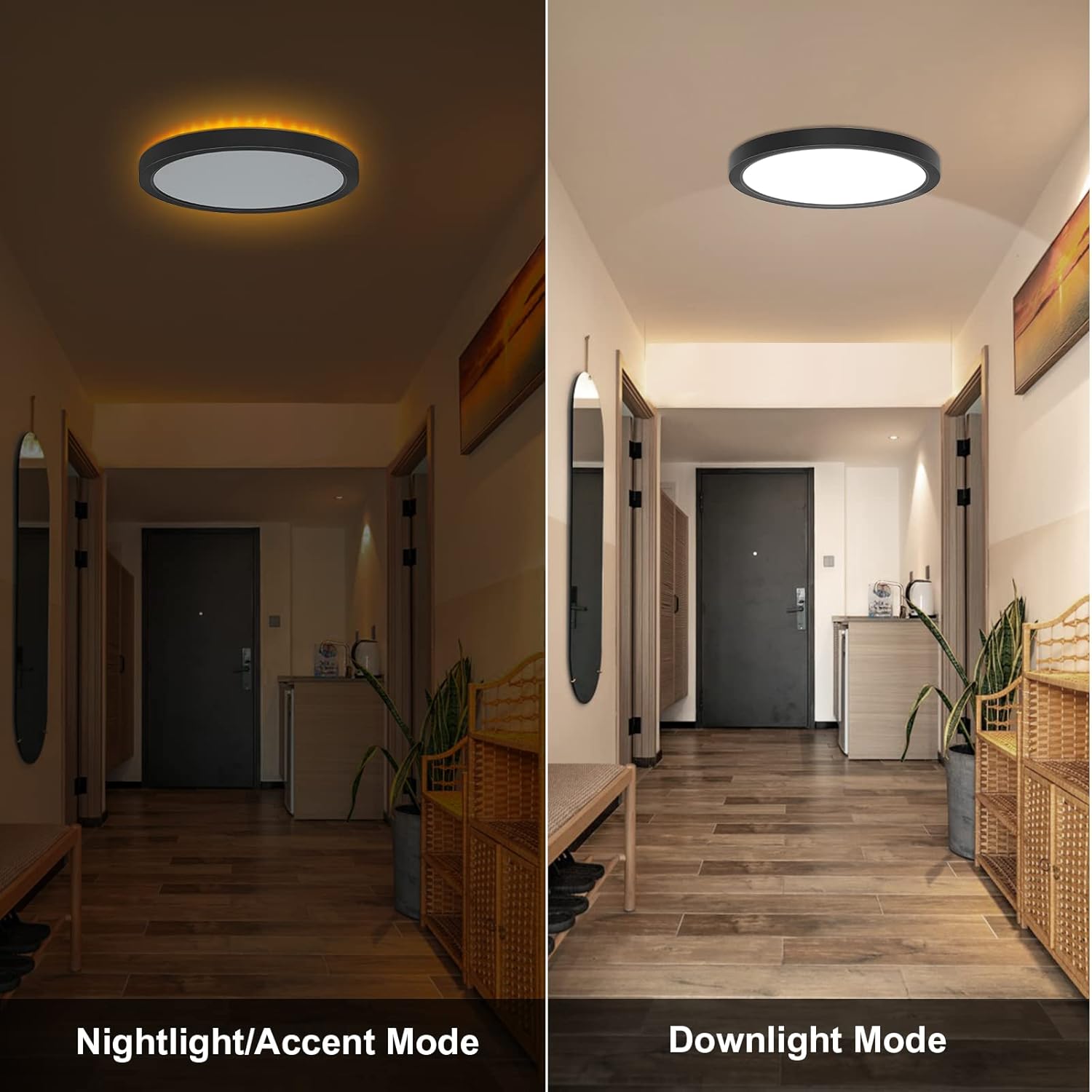 13-Inch Dimmable LED Flush Mount Ceiling Light – Selectable CCT