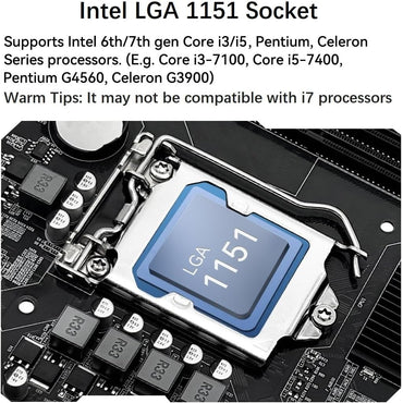 H110 LGA 1151 Motherboard for Intel 6-9th Gen Processors DDR4 PCIe NVME