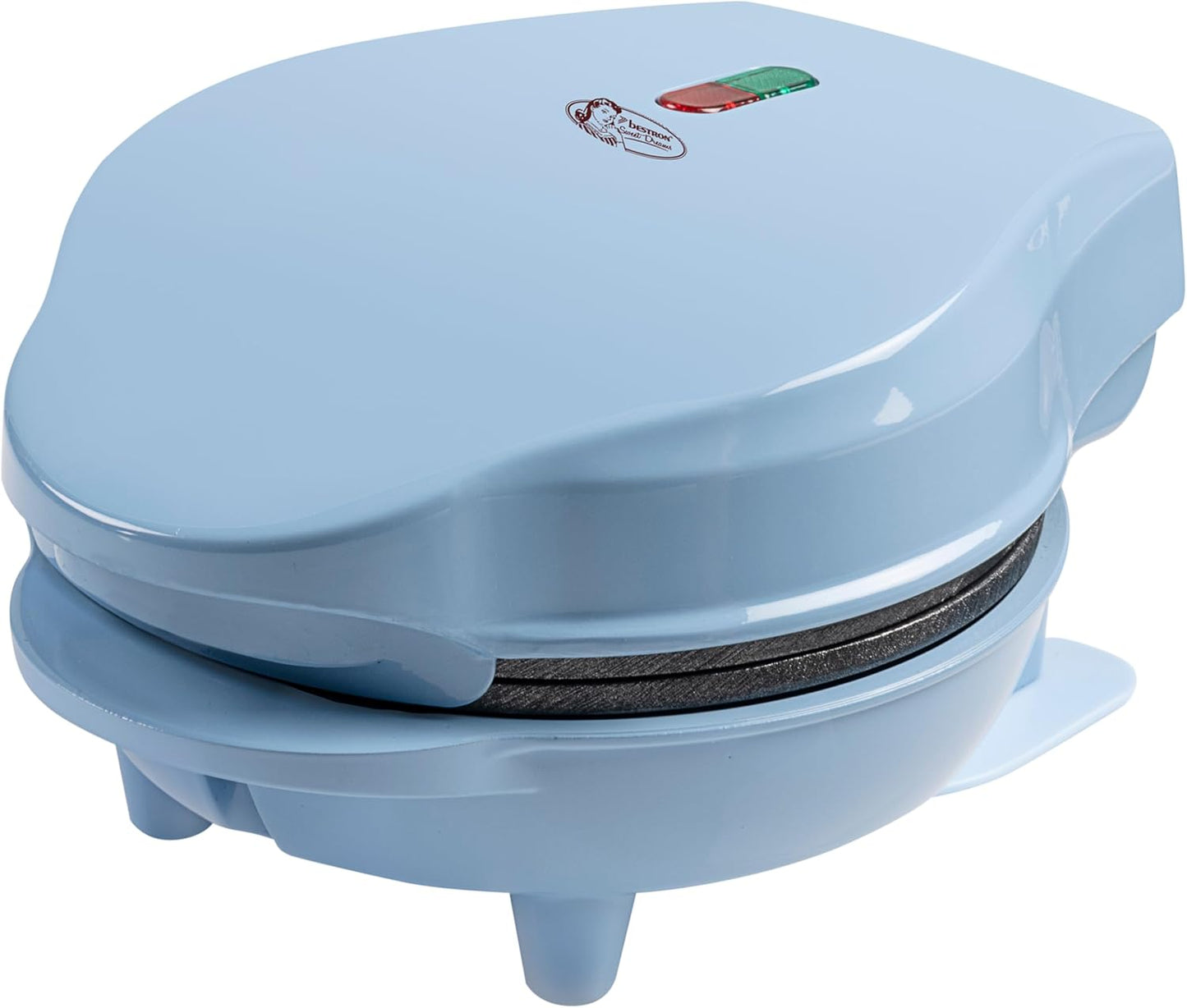Bestron Mini Waffle Maker 550W Non-Stick Retro Design