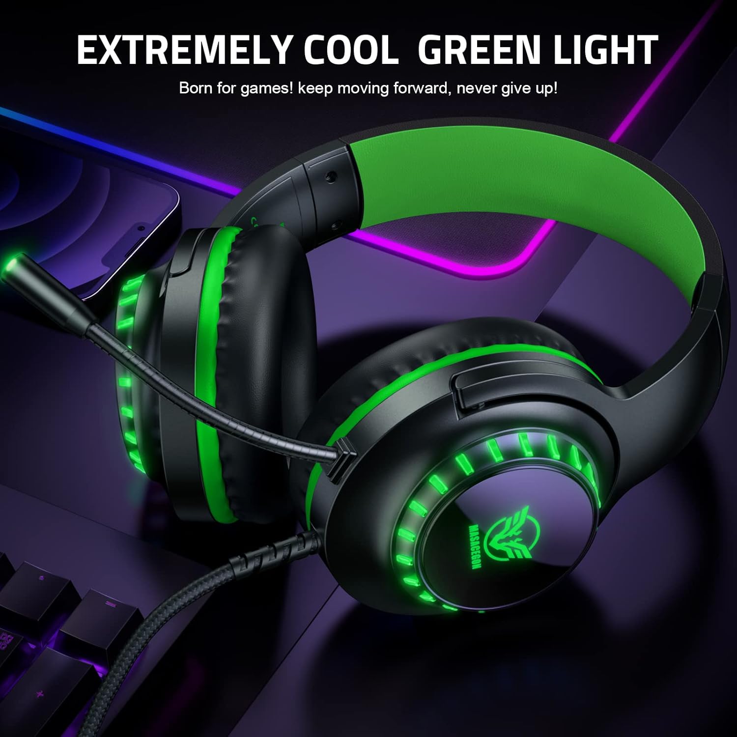 Pacrate H-11 Multi-Platform Gaming Headset with Noise Cancelling Mic