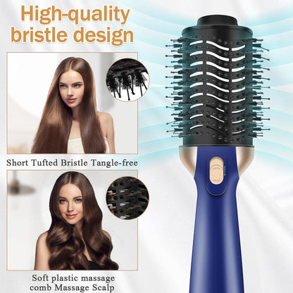 Unipampa One-Step Hot Air Brush 4-in-1 Hair Dryer & Volumizer 1200W Blue