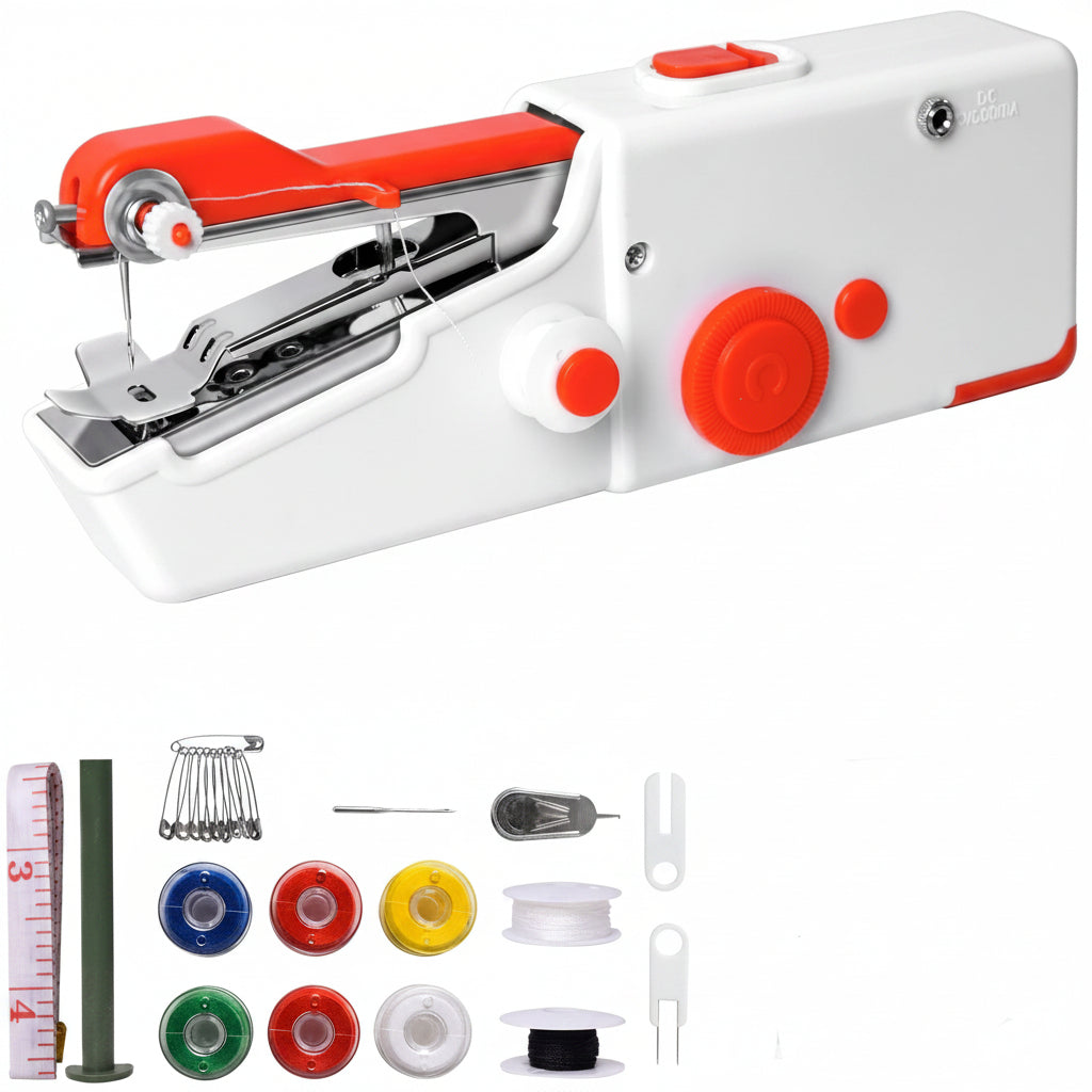 WITIFIG Handheld Sewing Machine Mini Portable Electric Red FRJ001