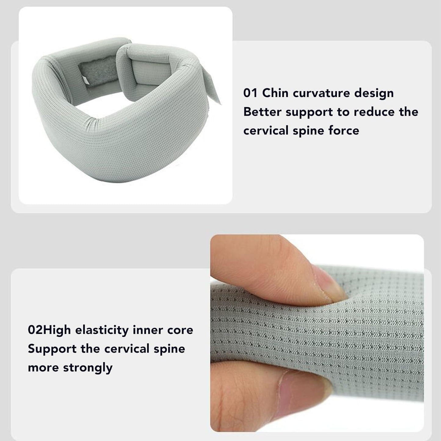Adjustable Foam Neck Support for Pain Relief, Soft Comfort, Travel, Spine Health