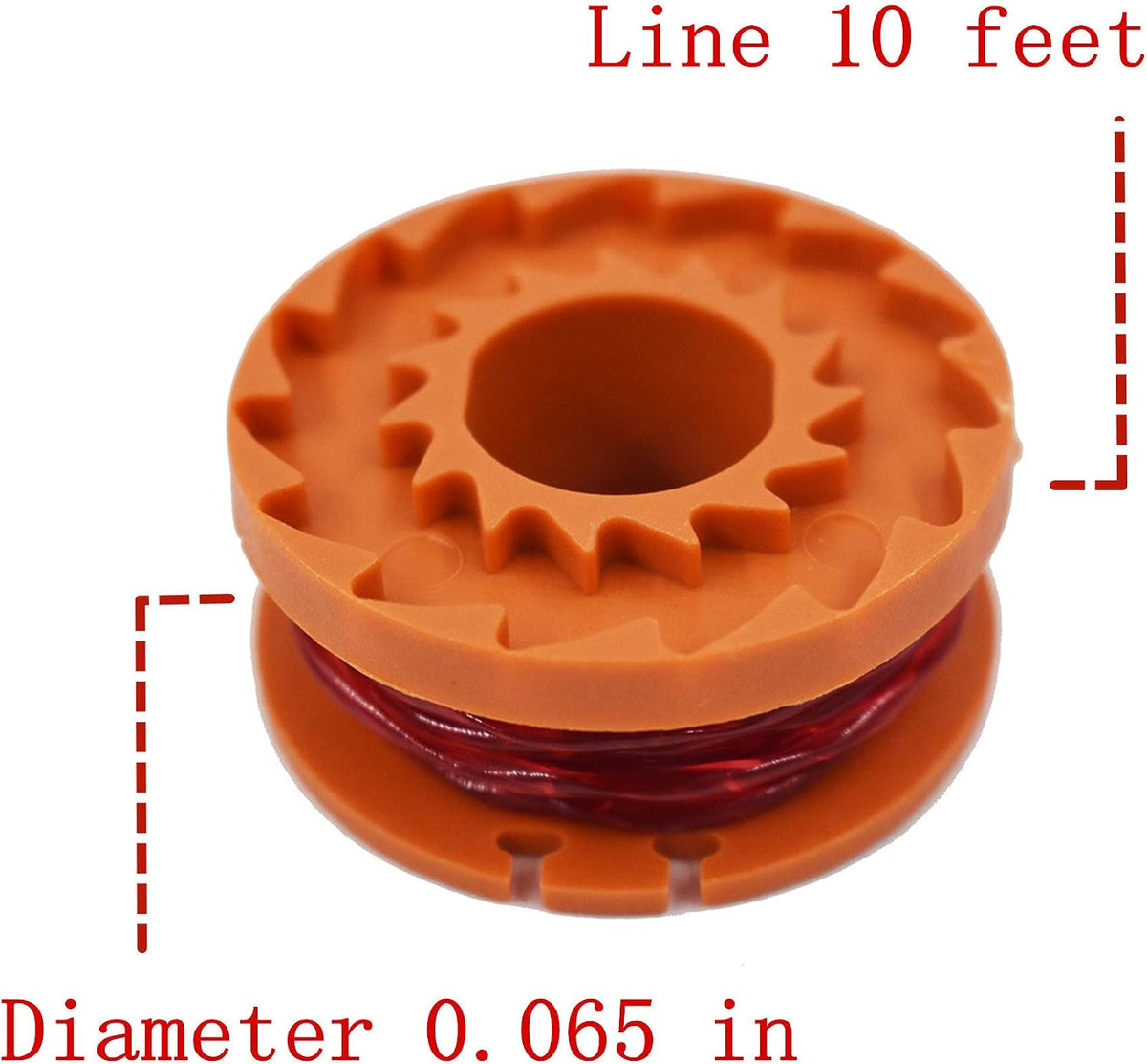 Replacement Trimmer Spools 3m 1.65mm for Worx WA0004 WA0010 12 Pack