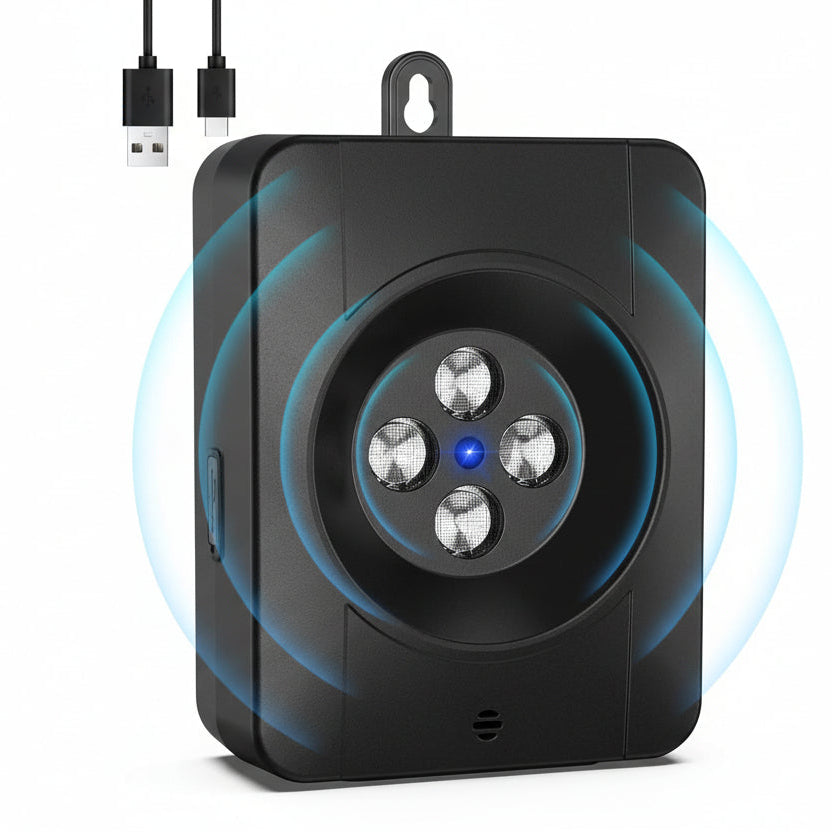 Bubbacare Ultrasonic Bark Control Device 4 Transmitters 33ft Range Waterproof