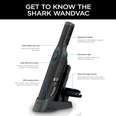 Shark WANDVAC Cordless Handheld Vacuum – Ultra-Light Powerful Pet Hair Cleaner