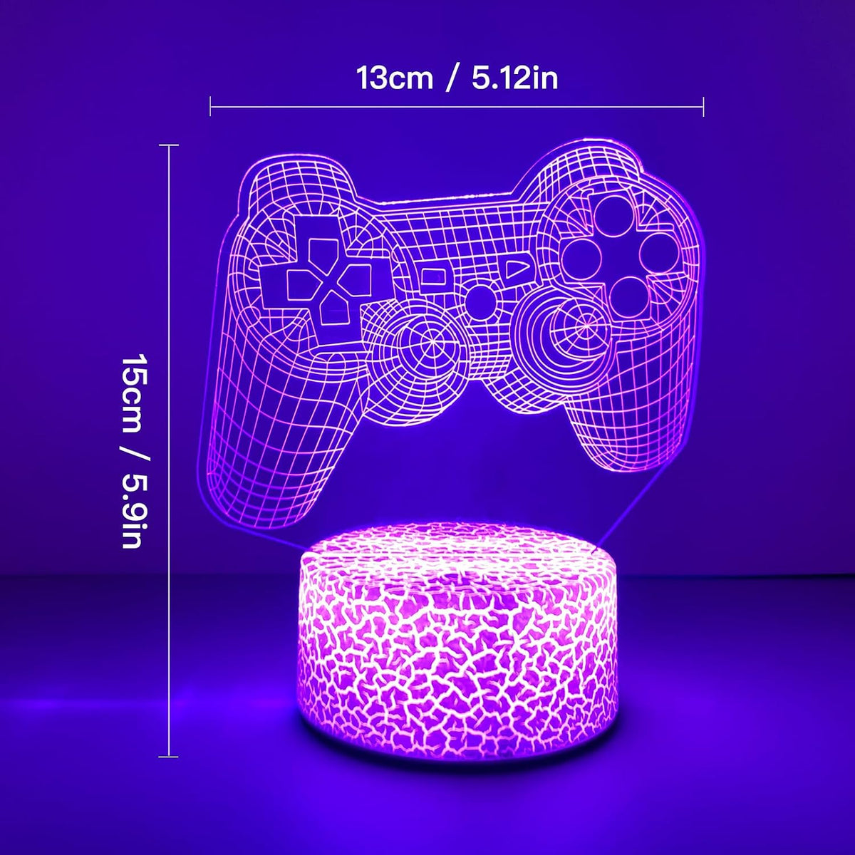 ZQX 3D Optical Illusion LED Night Light with Remote