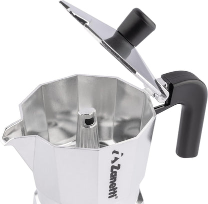 Zanetti Mama Aluminium Espresso Maker – 1‑Cup Moka Pot with Anti‑Drip