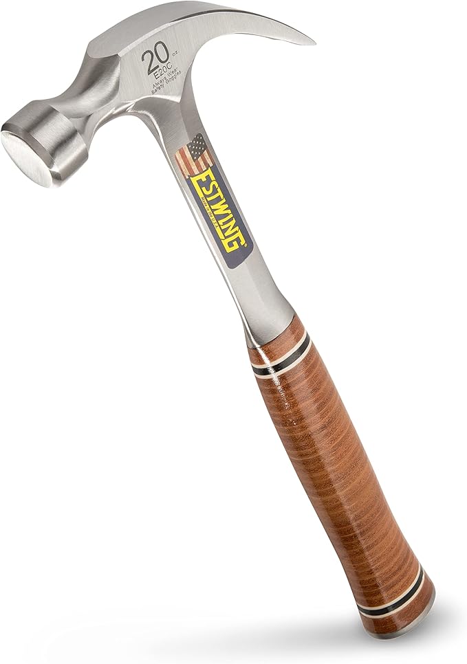 Estwing 20 oz Curved Claw Hammer with Leather Grip