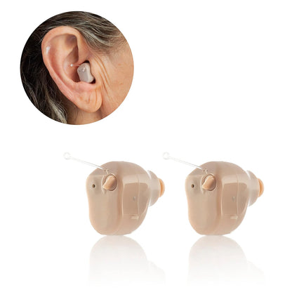 InnovaGoods Hearzy In‑Ear Sound Amplifier with 3 Modes, Mic, and 35‑Hour Battery