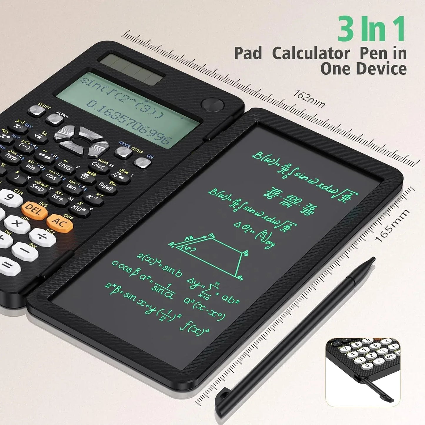 NEWYES Rechargeable Scientific Calculator 991ES MAX with Writing Pad - Gomix Brands Outlet