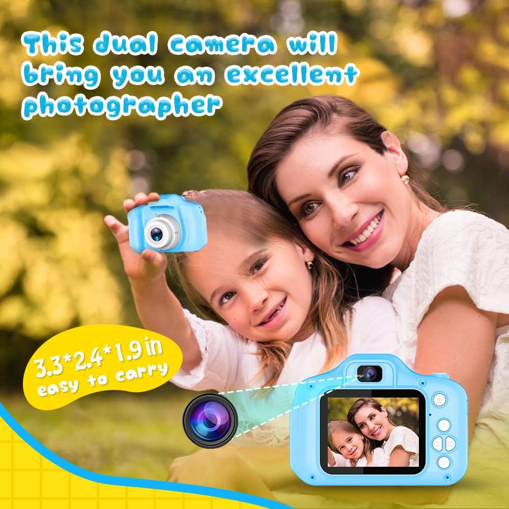 Kids Dual-Action Selfie Camera – HD 1080P Video, 32GB SD, Shockproof – AngLink