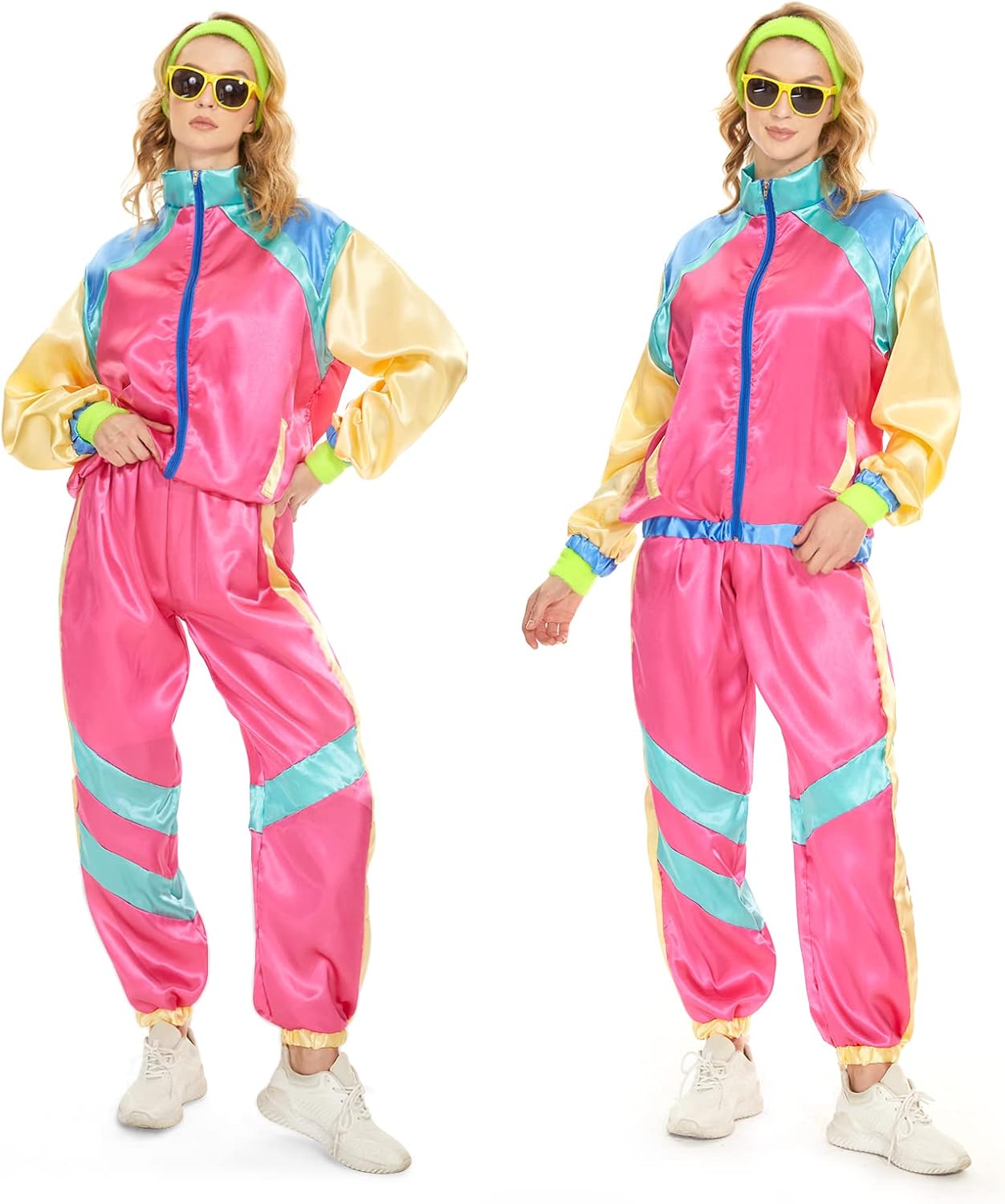 Hereneer Retro 80s 90s Pink Tracksuit with Accessories