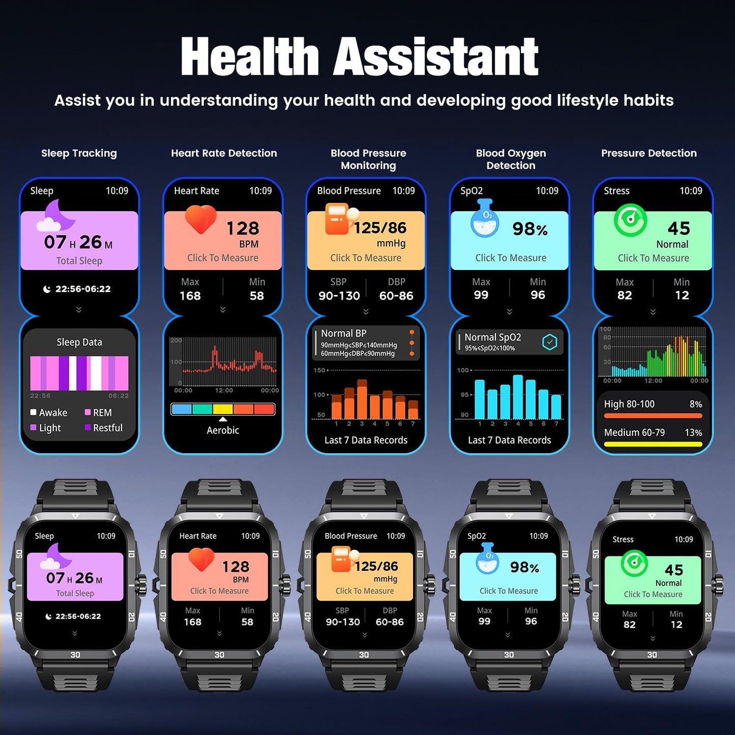 Men's 2.0" Full Touchscreen Smartwatch: Fitness Tracker, Call Function, Health Monitor