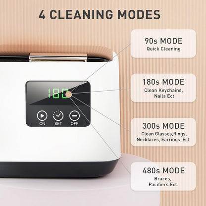 Hogance SE-960-EU 48000Hz Ultrasonic Cleaner Machine 600ml
