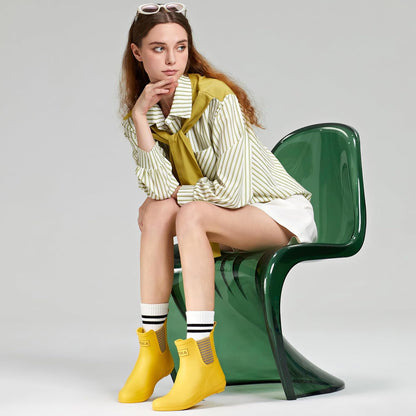 HISEA Women's Waterproof Ankle Rain Boots with Anti‑Slipping Sole