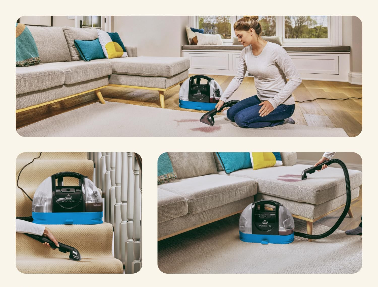 Bissell SpotClean C3 Portable Carpet & Upholstery Stain Remover