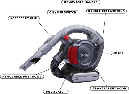 Black+Decker Dustbuster Flexi PD1200AV 12V Car & Hand Vacuum