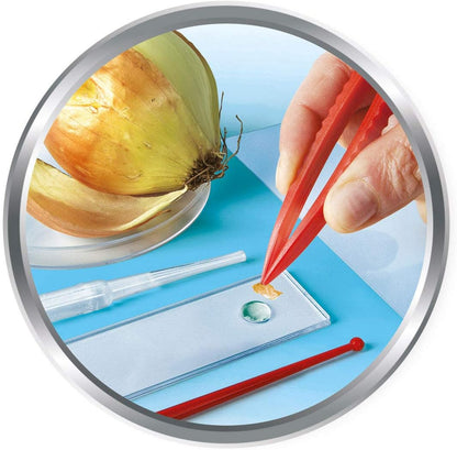 Clementoni Kids Science Microscope Kit – 50 Experiments, 600× Magnification