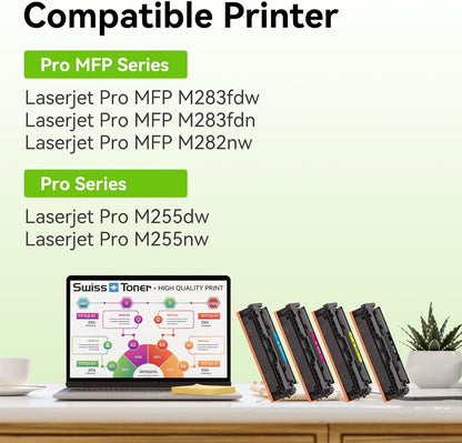 Swiss Toner 207X Toner Compatible with HP Color LaserJet Pro M255dw M283fdw