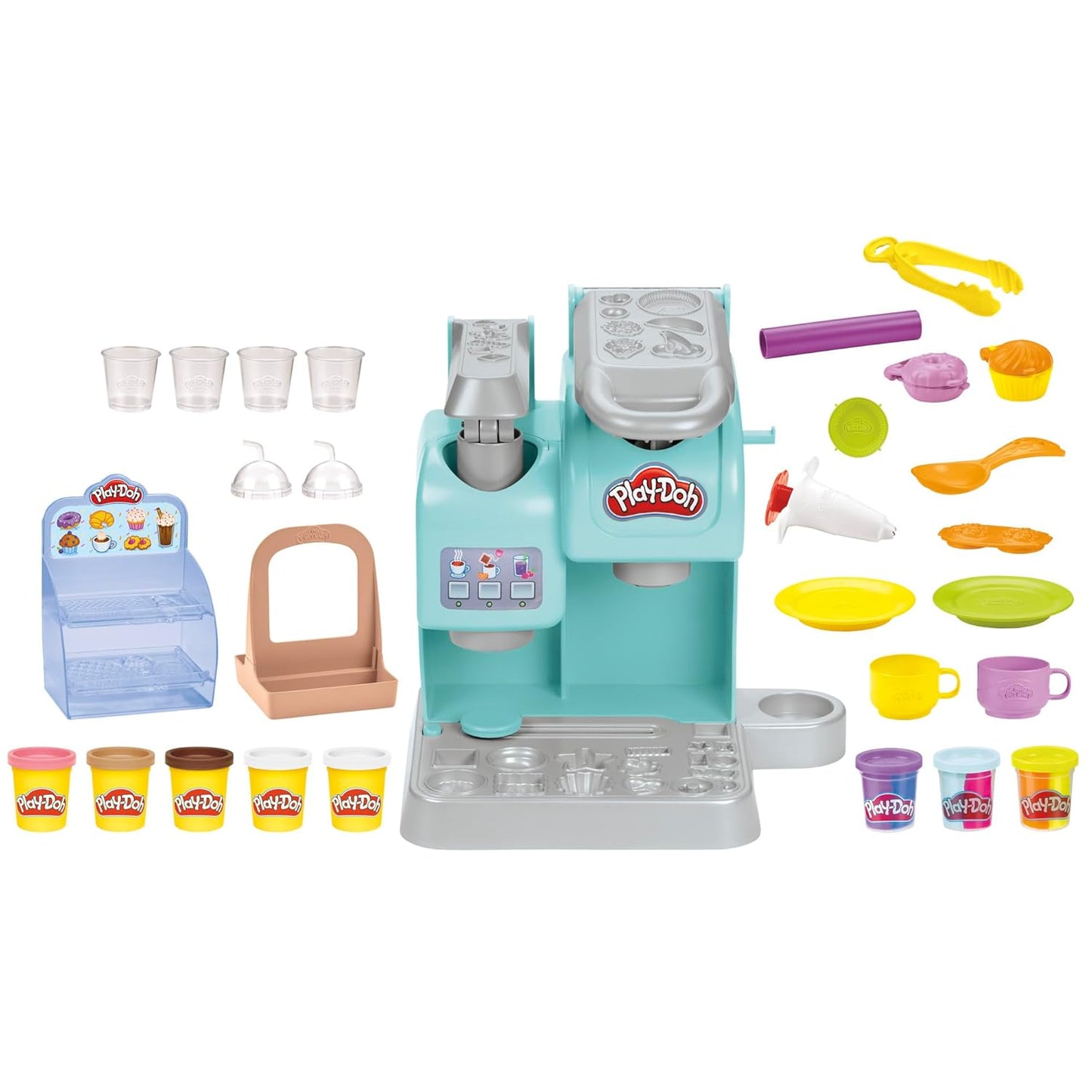 Play-Doh Super Colourful Cafe Coffee Toy with 20 Accessories