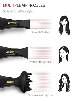GRT PRO 3500W Professional Ionic Hair Dryer for Fast, Frizz-Free Styling