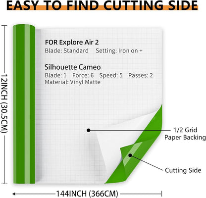 Cricut Lime Green Glossy Permanent Vinyl Roll 12x48