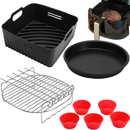 Moleath 21cm Silicone Air Fryer Accessory Set 4pcs