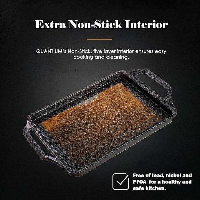 WECOOK Ecochef Titanium Induction Grill Plate 43x25 cm Black - Gomix Brands Outlet