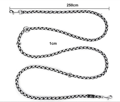 Reflective Dog Leash - 8.2 ft Adjustable Dual Clip Lead