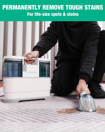 HAUSHOF Portable Spot Cleaner: Powerful Suction for Pet Stains & Upholstery