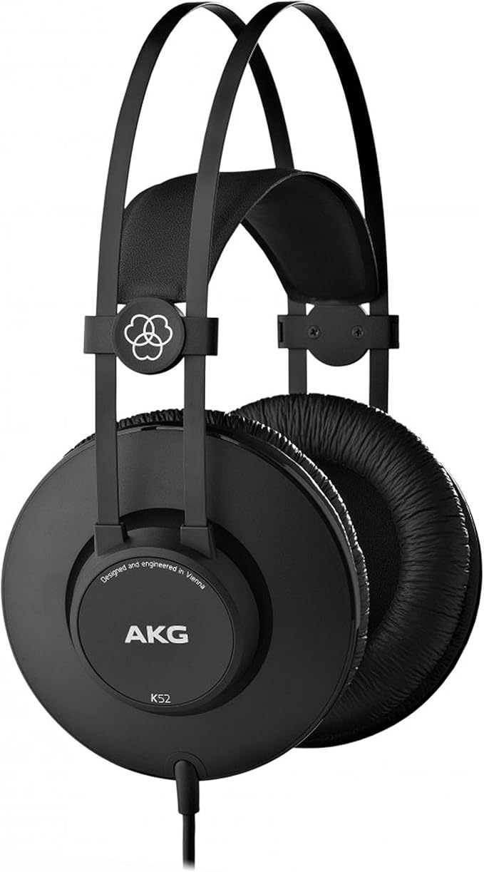 AKG K52 Over-Ear Closed-Back Headphones with Self-Adjusting Headband