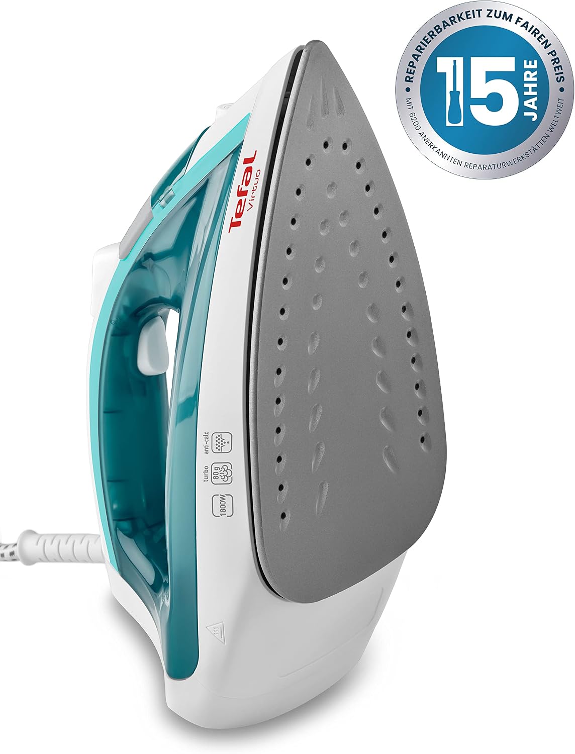 Tefal Virtuo FV1710 Steam Iron 1800W Green White