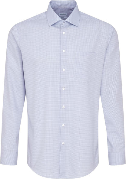 Seidensticker Men's Shaped Long Sleeve Cotton Business Shirt