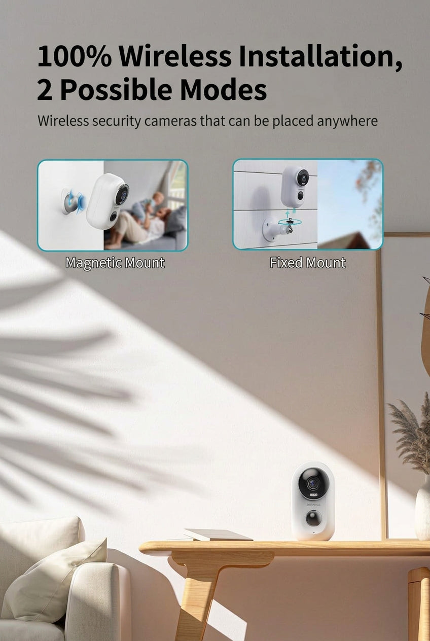 ZUMIMALL F5 Wireless Outdoor WiFi Security Camera 2K