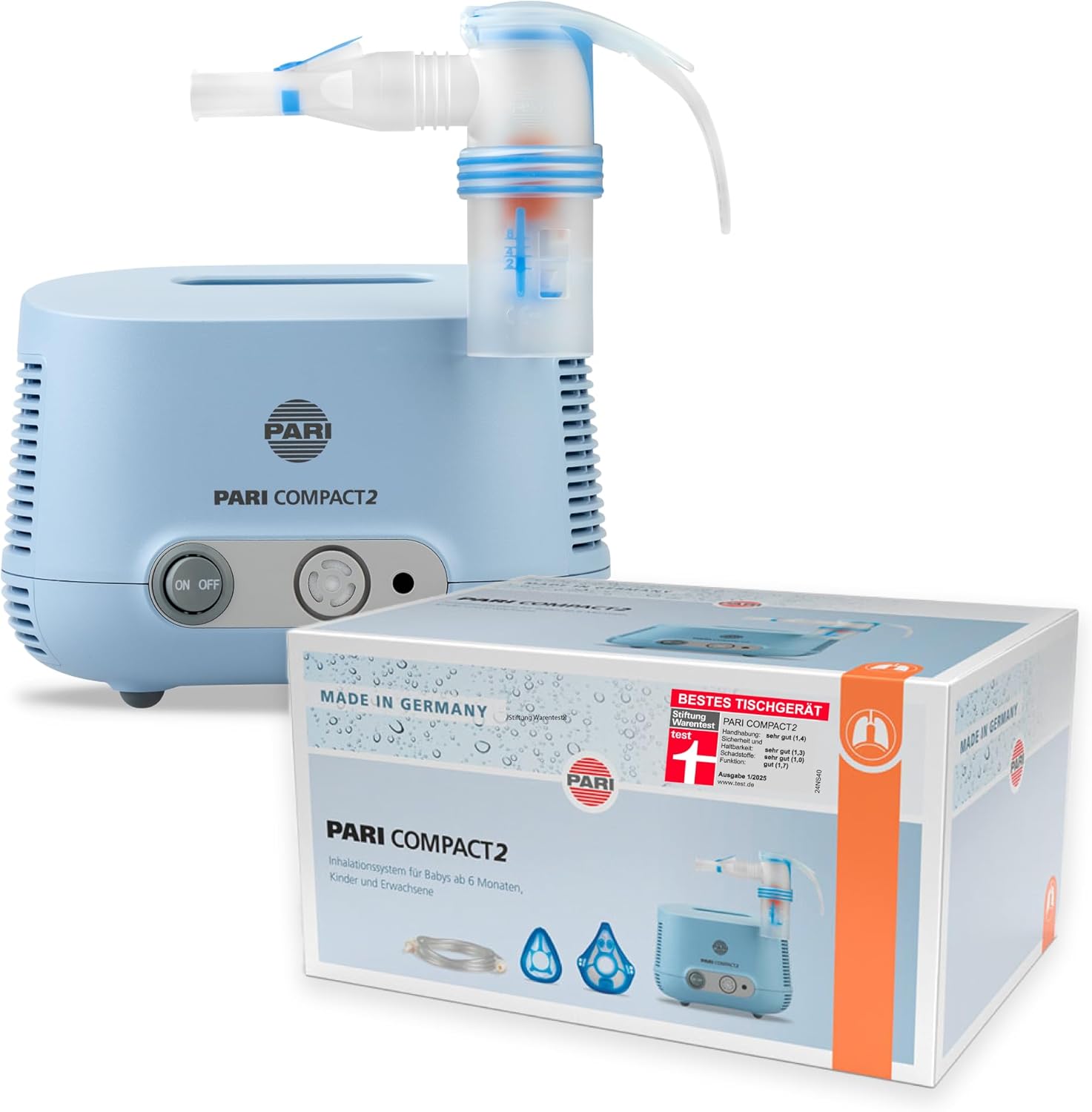 PARI Compact2 Portable Nebulizer for Babies, Children, Adults