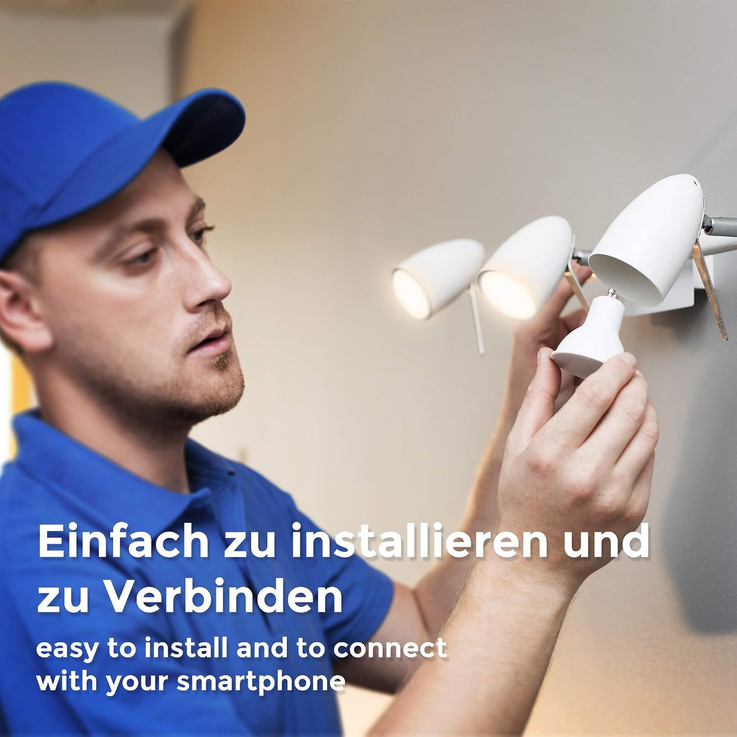 B.K.Licht LED GU10 Wi-Fi Smart Bulb 5.5 W 350 lm 2700 K Warm White Dimmable App Voice Control
