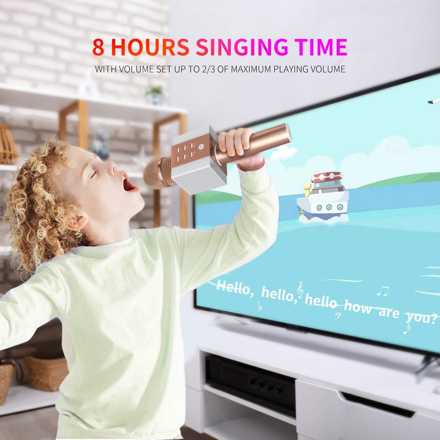 TOSING 008 Wireless Bluetooth Karaoke Mic with 10W Stereo Speakers