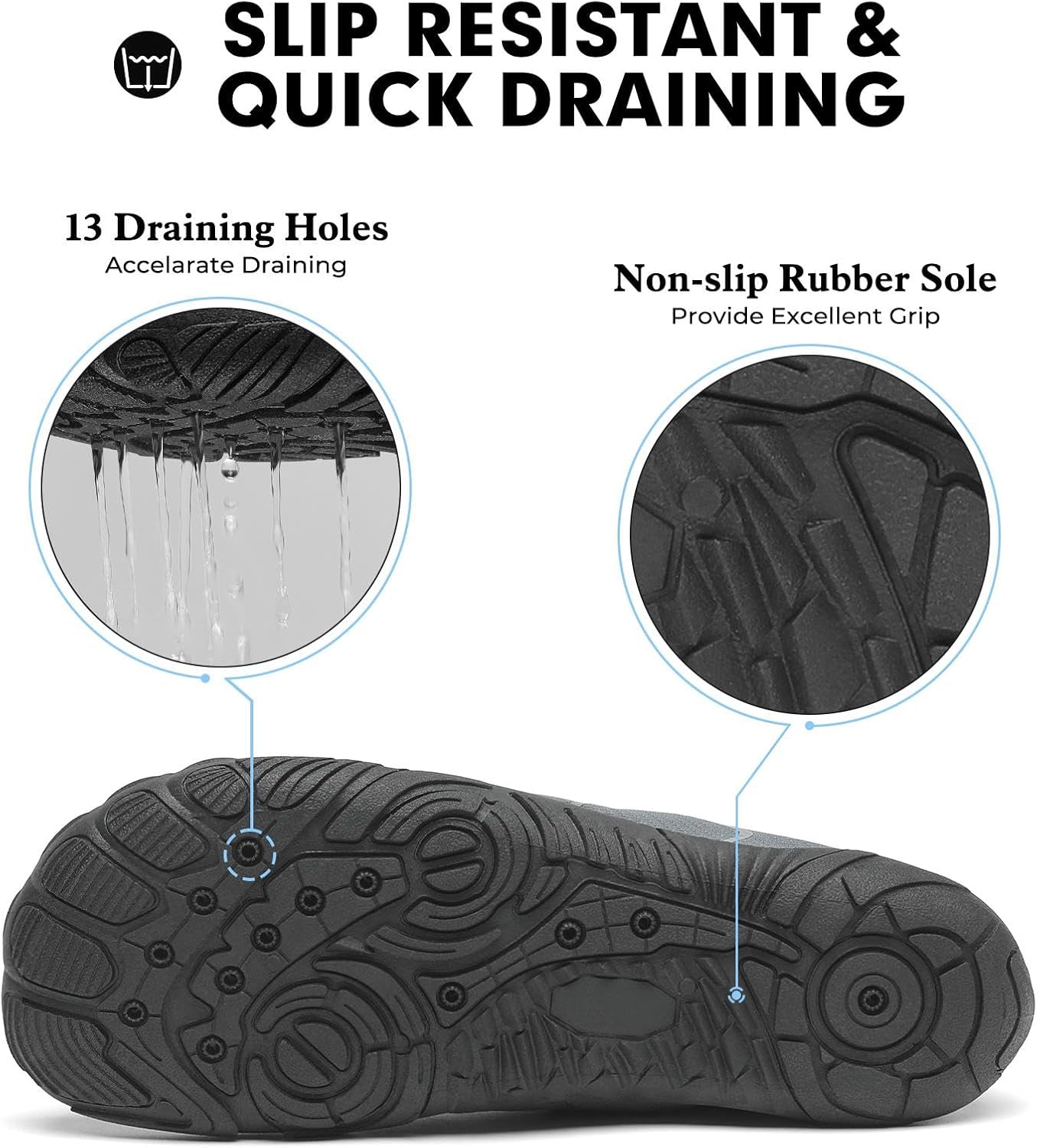 Mishansha Unisex Waterproof Swimming Shoes with Quick‑Dry Mesh Upper