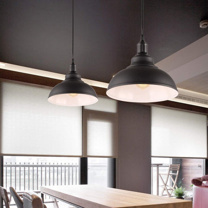 Industrial Vintage 2‑Piece Plug‑In Pendant Light Kit with Dimmer