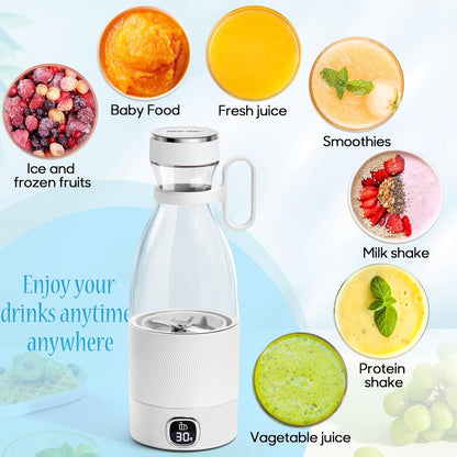 Spardar 3000mAh Portable Blender for Smoothies, USB Rechargeable Mini Juicer