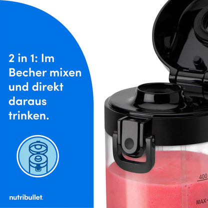 NutriBullet NBP003B Portable Mini Blender 475ml
