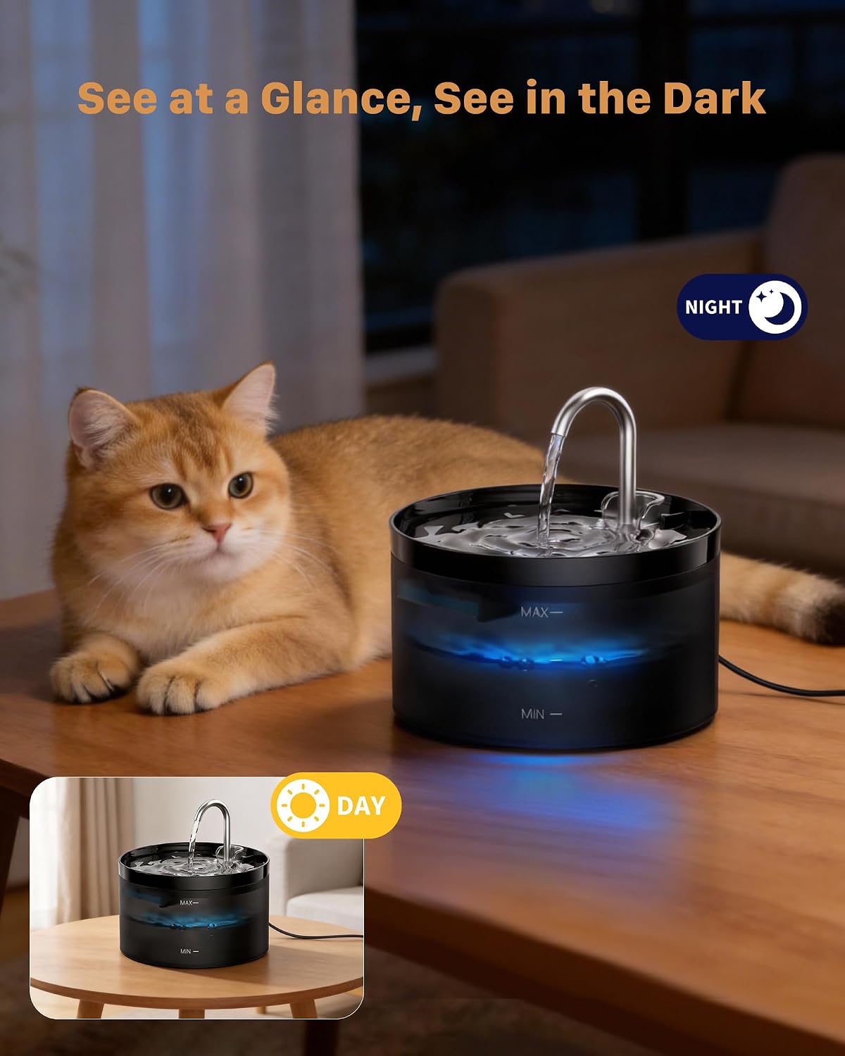 GIOTOHUN H1-BPRO Cat Water Fountain 2L
